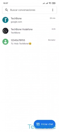 Paso 2: Abre el Menú de tres puntos Activar o desactivar la Descarga automática del Contenido MMS - Abre el Menú de tres puntos
