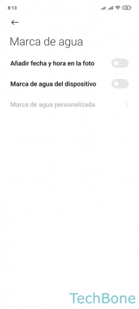 Paso 5: Activa o desactiva Marca de agua del dispositivo Activar o desactivar la Marca de agua del dispositivo - Activa o desactiva Marca de agua del dispositivo