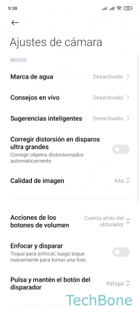 Paso 4: Presiona Consejos en vivo Activar o desactivar los Consejos en vivo (Cámara) - Presiona Consejos en vivo