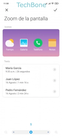 Paso 6: Establece el Zoom de la pantalla y presiona Guardar Ajustar el Tamaño del Contenido de la pantalla - Establece el Zoom de la pantalla y presiona Guardar
