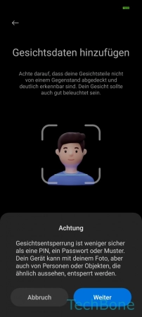 Einrichten - Tippe auf  Weiter  und folge den Anweisungen auf dem Bildschirm