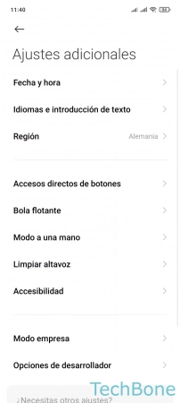 Paso 3: Presiona Idiomas e introducción de texto Cambiar el Diseño del Teclado - Presiona Idiomas e introducción de texto