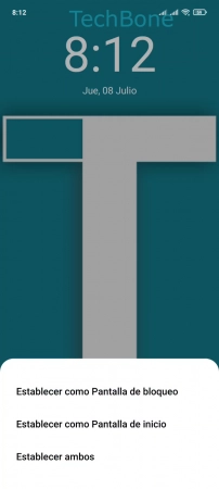 Paso 6: Presiona Establecer como Pantalla de bloqueo Cambiar el Fondo de la Pantalla de bloqueo - Presiona Establecer como Pantalla de bloqueo