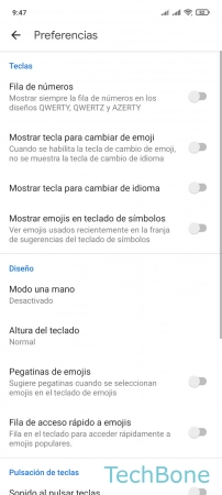 Paso 7: Presiona Altura del teclado Cambiar la Altura del Teclado - Presiona Altura del teclado