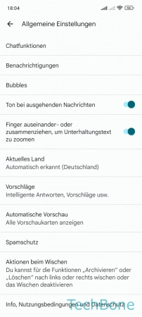 Schritt 5: Tippe auf Chatfunktionen Schreibt... anzeigen - Tippe auf Chatfunktionen