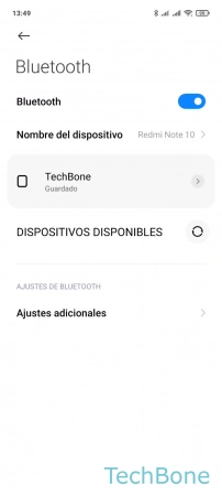 Paso 3: Abre el menú Compartir los Contactos por Bluetooth - Abre el menú
