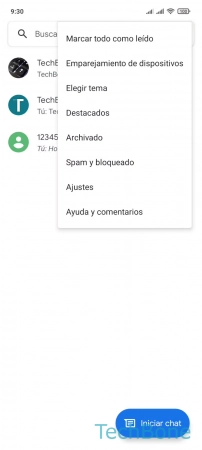 Paso 3: Presiona Emparejamiento de dispositivos Configurar el Emparejamiento de dispositivos (Messages Web) - Presiona Emparejamiento de dispositivos
