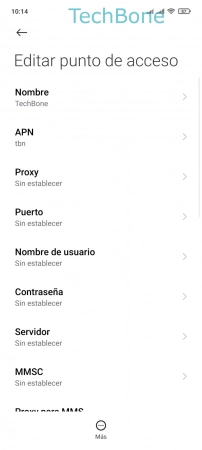Paso 6: Presiona Más Eliminar los Puntos de acceso (APN) - Presiona Más
