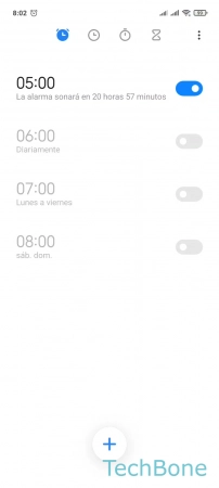 Paso 2: Abre el Menú de tres puntos Establecer la Acción de los Botones de volumen (Alarmas) - Abre el Menú de tres puntos