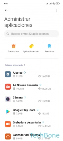 Paso 4: Selecciona una Aplicación Forzar la Detención de una Aplicación - Selecciona una Aplicación