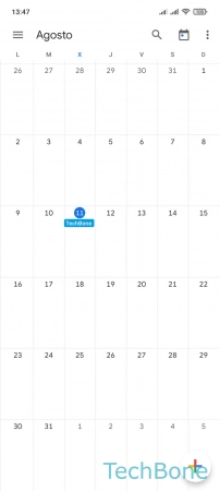 Paso 2: Abre el Menú Gestionar las Cuentas mostradas en Calendario - Abre el Menú