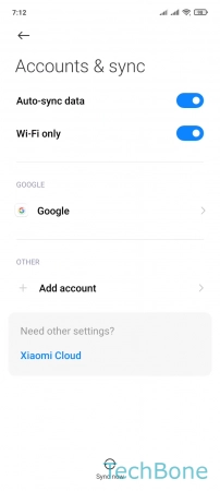 How to Add an Account - Tap on  Add account 