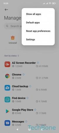 How to Change default System Launcher - Tap on  Default apps 