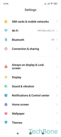 How to Show/Hide the Notch in individual Apps - Tap on  Notifications & Control center 