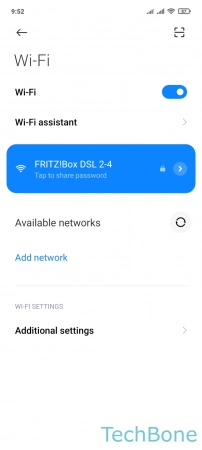 How to Forget saved Wi-Fi networks - Tap on  Additional settings 