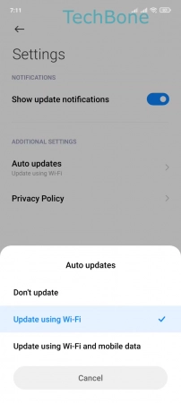 How to Manage Updates for System-Apps - Choose an  option 