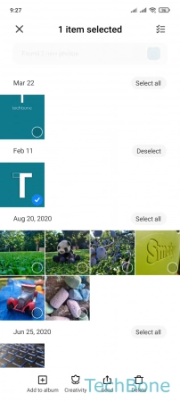 How to Move Photos or Videos into an Album - Select more  Photos/Videos 