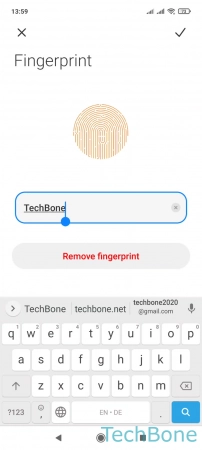 How to Rename a Fingerprint - Enter a  name  and tap on  Save 