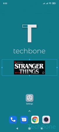 How to Resize a Widget - Tap a  free area  on home screen to finish