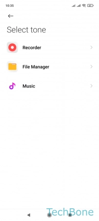 How to Set a Custom Ringtone for incoming calls - Tap on  File Manager 