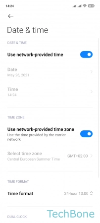 How to Set the time manually - Disable  Use network-provided time 