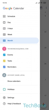 How to Show/Hide Week number in Calendar - Tap on  Settings 