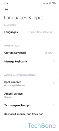 How to Turn On/Off Contact suggestions - Tap on  Manage keyboards 