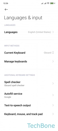 How to Turn On/Off Next-word suggestions - Tap on  Manage keyboards 
