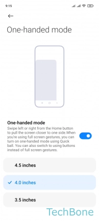 How to Turn on/off One-handed mode - Set  4.5 / 4.0 / 3.5 inches 