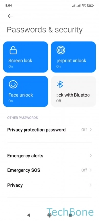 How to Turn On/Off Show Notification content only after verifying Face data - Tap on  Face unlock 