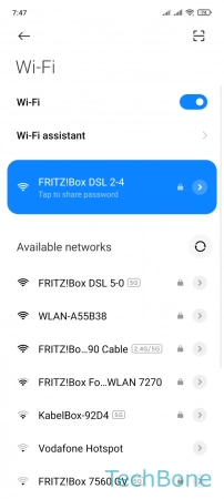 How to Turn on/off Wi-Fi assistant - Select best networks automatically - Tap on  Wi-Fi assistant 