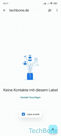Erstellen - Tippe auf  Kontakt hinzufügen 
