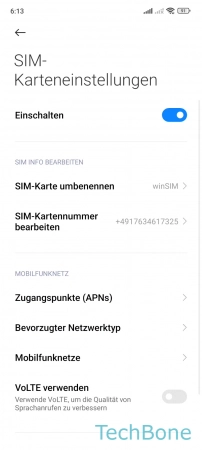APN hinzufügen - Tippe auf  Zugangspunkte (APNs) 