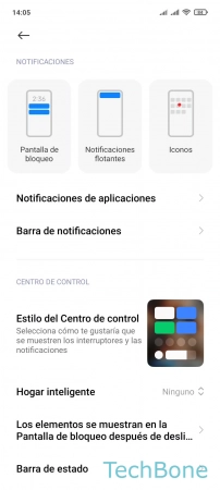 Paso 3: Presiona Barra de estado Mostrar u Ocultar el Notch - Presiona Barra de estado