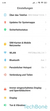 Umbenennen - Tippe auf  SIM-Karten & Mobile Netzwerke 
