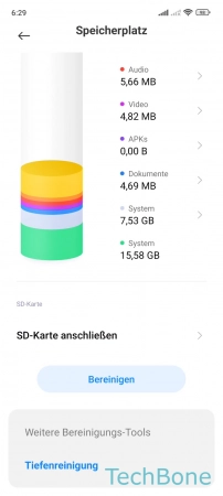 Bereitstellen - Tippe auf  SD-Karte anschließen 