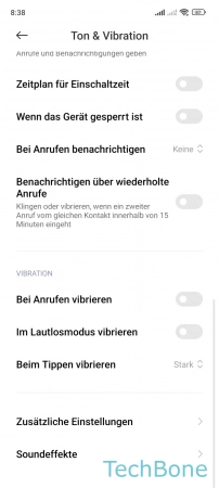 Schritt 3: Tippe auf Zusätzliche Einstellungen Löschton - Tippe auf Zusätzliche Einstellungen