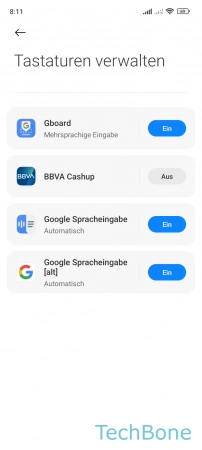 Schritt 5: Tippe auf Gboard Tastendruck - Tippe auf Gboard