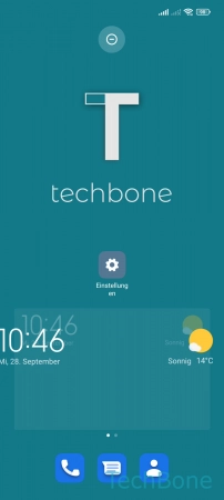 Schritt 3: Lasse das Widget los, um es zu platzieren Verschieben - Lasse das Widget los, um es zu platzieren