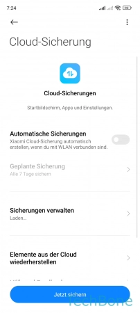 Automatisches Backup - Aktiviere oder deaktiviere  Automatische Sicherungen 