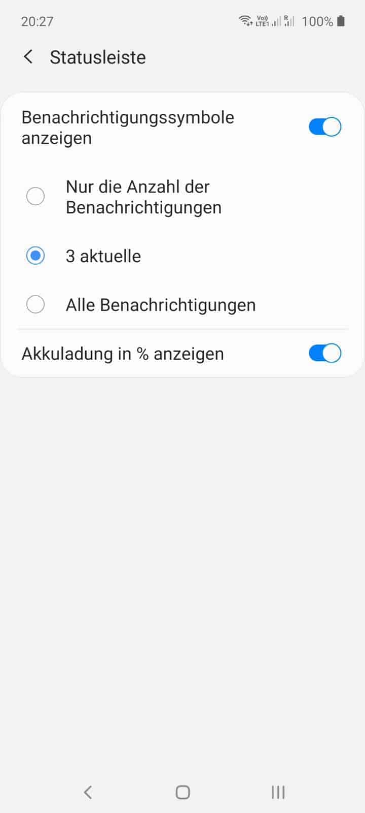 Benachrichtigungssymbole Ein Ausblenden Samsung Handbuch Techbone