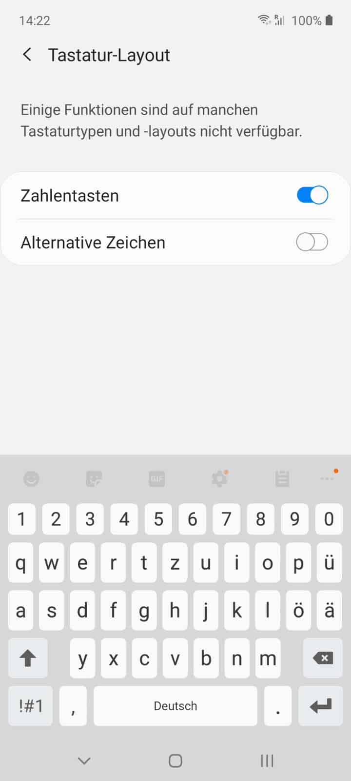 Alternative Zeichen Samsung Handbuch Techbone