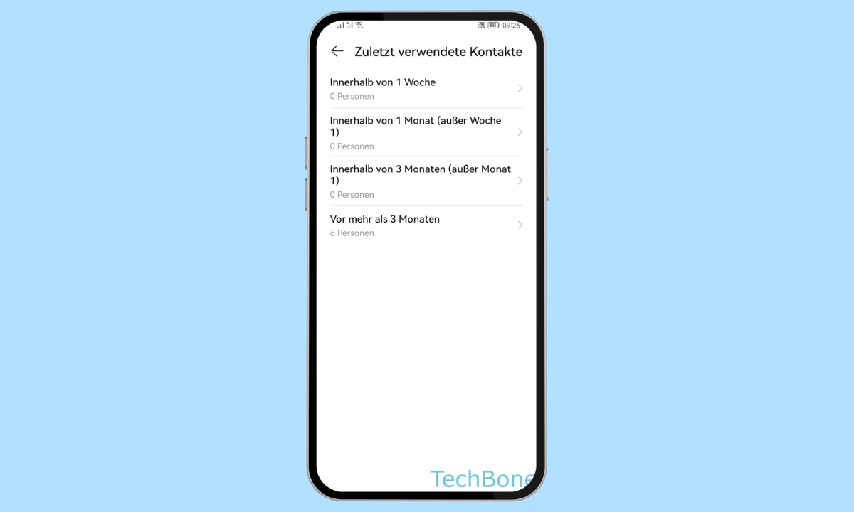 Huawei: Anzeige der Kontakte-App anpassen Anzeige der Kontakte-App anpassen