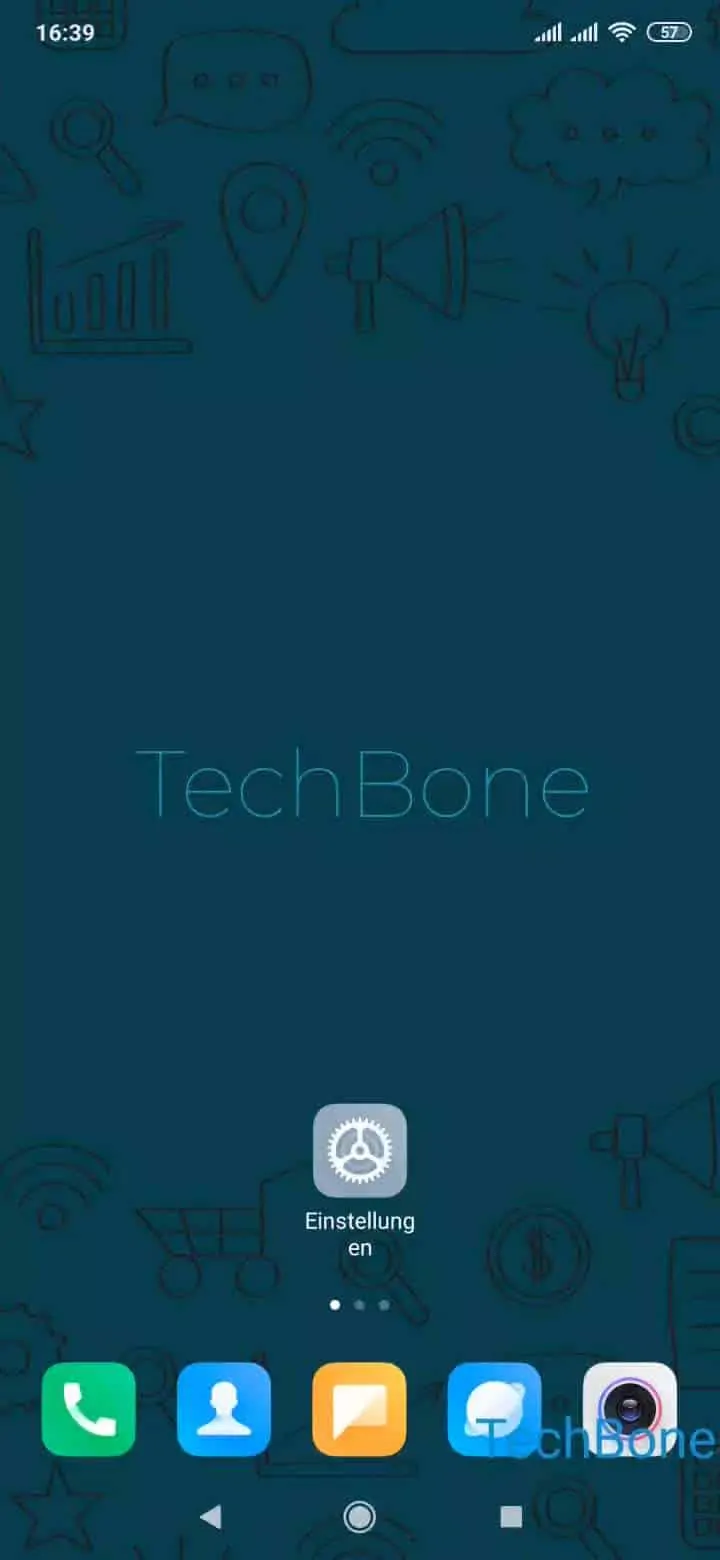 Verknüpfung in der Benachrichtigungsleiste ändern – MIUI: Schritt 1 – Öffne die Einstellungen