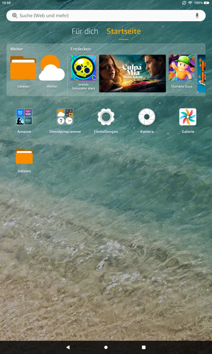 Dateien-App: PDF drucken – Fire OS 8: Schritt 1 – Dateien-App öffnen