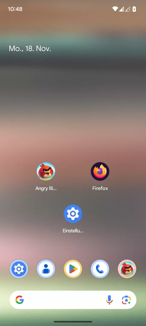 Android: Apps auf dem Startbildschirm anordnen – Android 15: Schritt 1 – App auf Startbildschirm halten