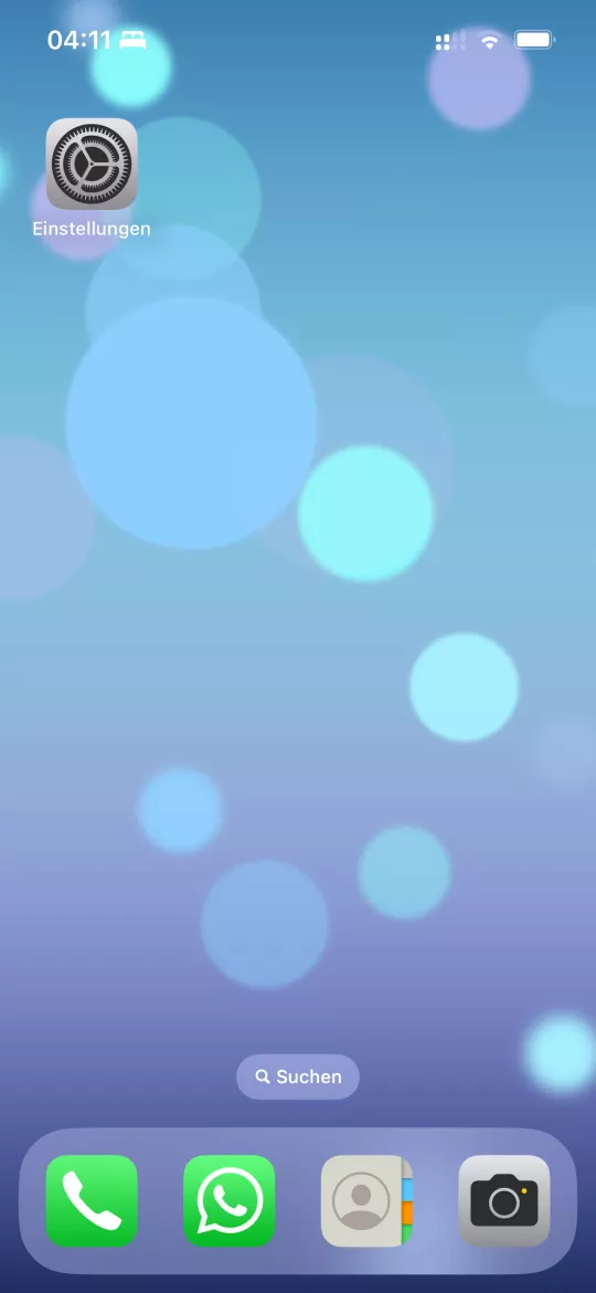 Widget auf dem Startbildschirm verschieben – iOS 17: Schritt 1 – Startbildschirm halten
