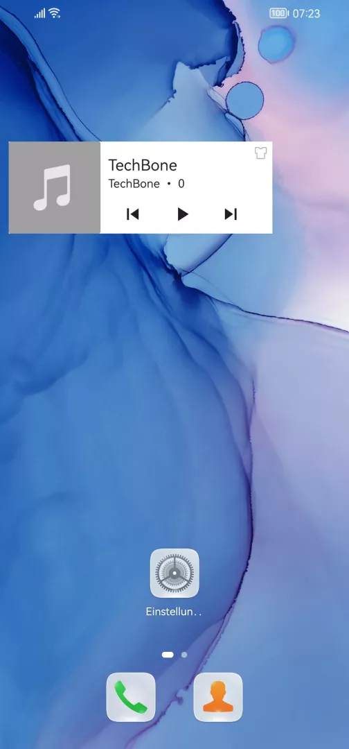 Widget auf dem Startbildschirm verschieben – EMUI 12: Schritt 1 – Widget halten