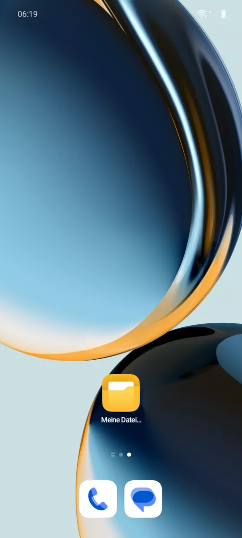 PDF-Datei drucken – Oxygenos 14: Schritt 1 – Meine Dateien-App öffnen