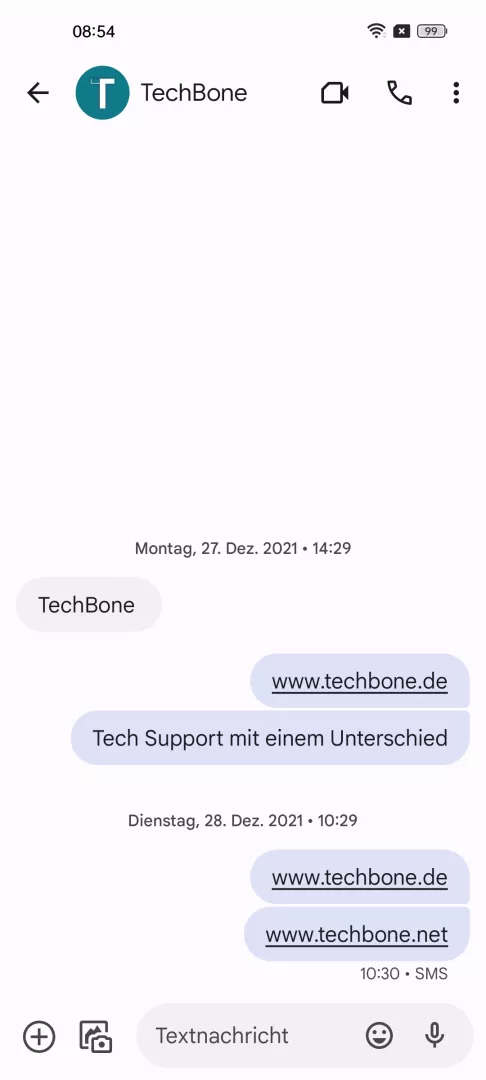 Tastatur: Sprache während Eingabe ändern – Realme UI 3: Schritt 1 – Beliebiges Textfeld öffnen